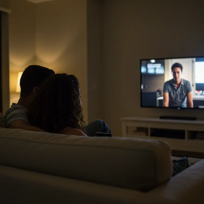 Casal assistindo IPTV da AGÊNCIA BR
